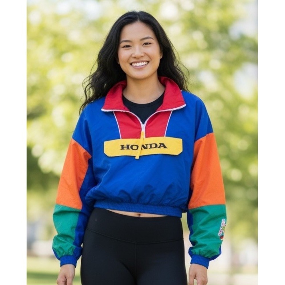 New Honda 500 Racing Team Windbreaker Race Jacket Size Medium Forever 21 NASCAR